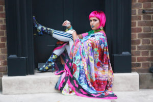 It’s my birthday so I made my dream outfit: A Bat Girl Sari