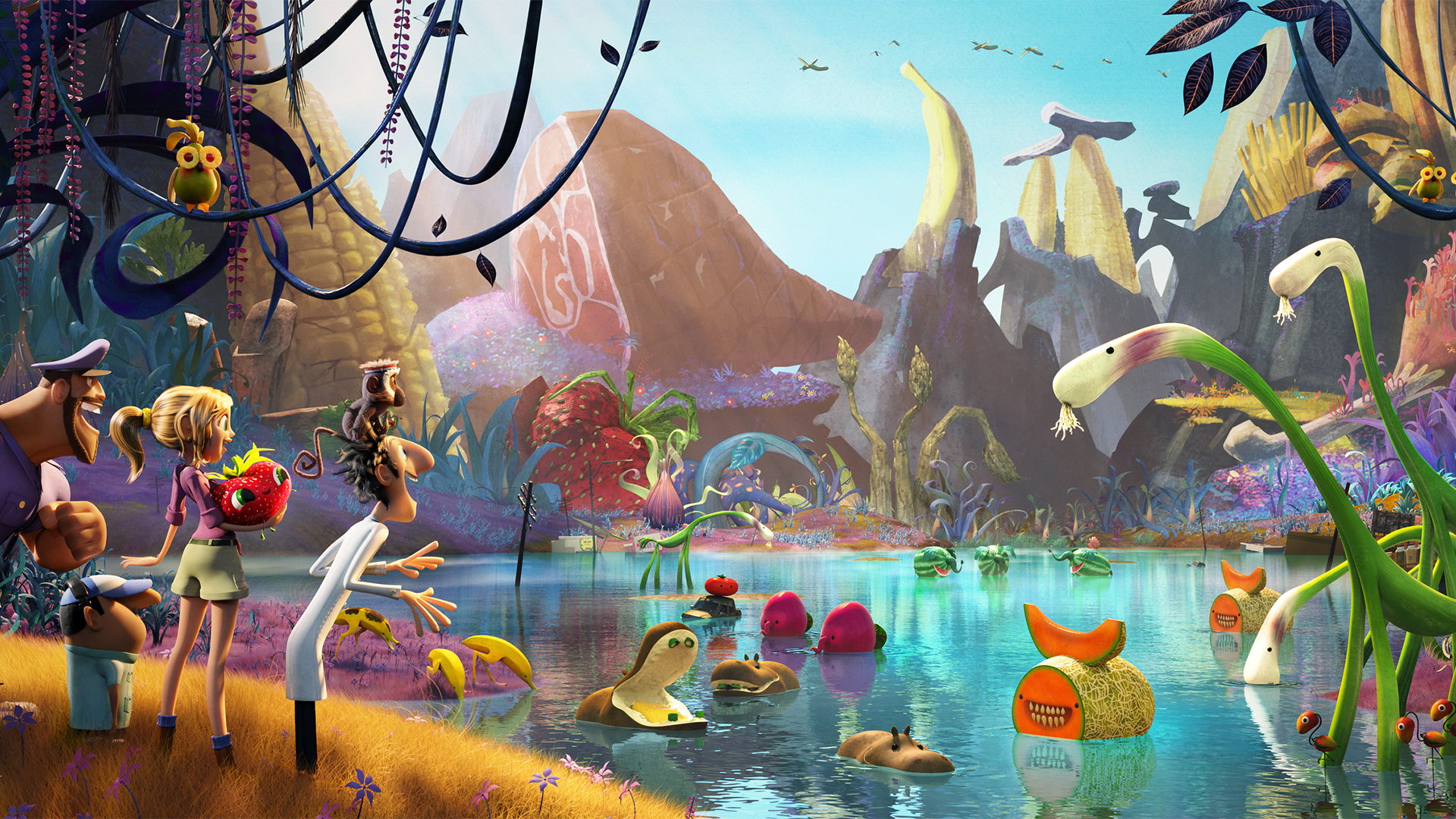 a still from animation cloudy with a chance of meatballs 2
