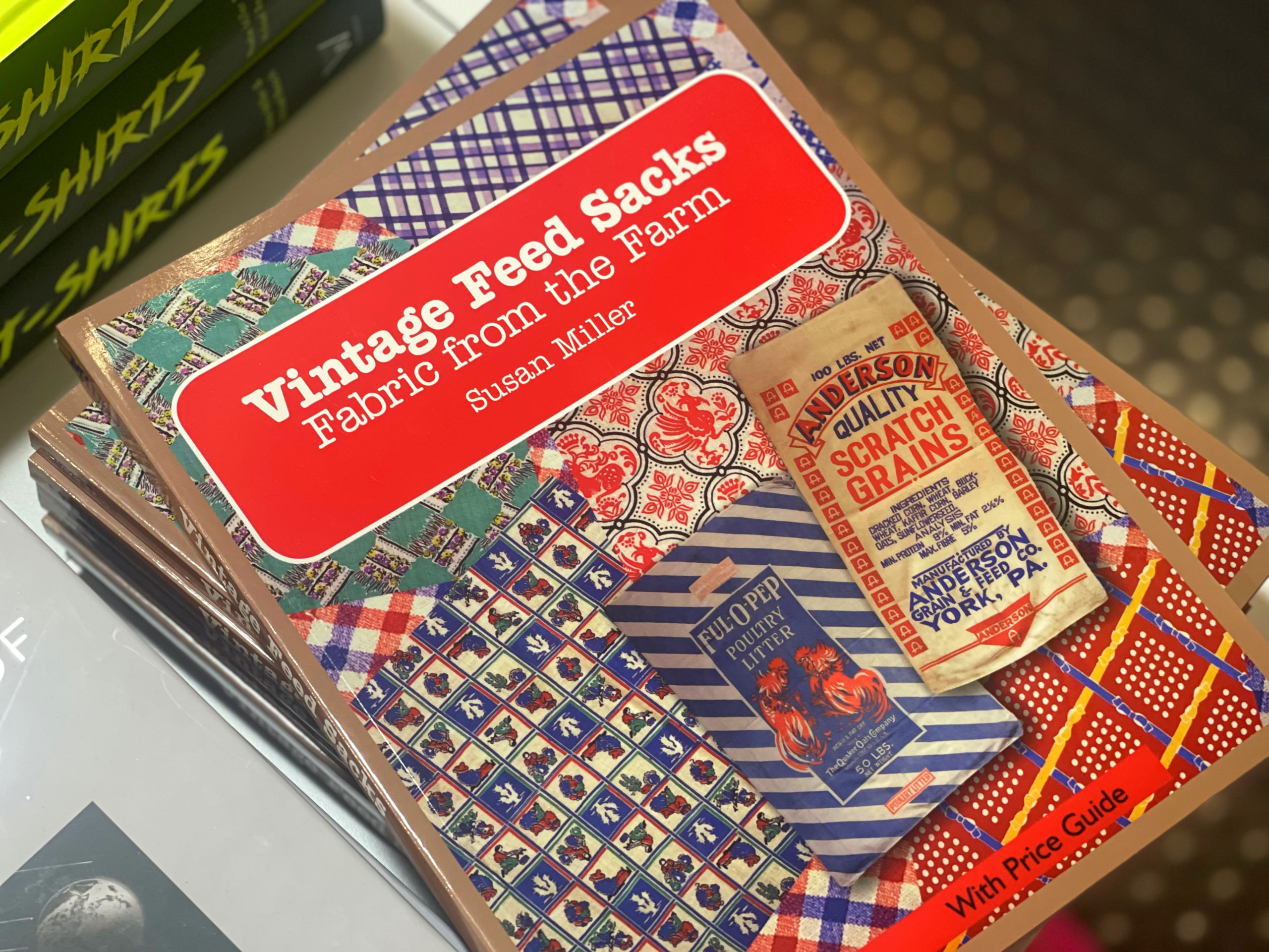 book cover of vintage feed sacks - fabric from the farm by susan miller