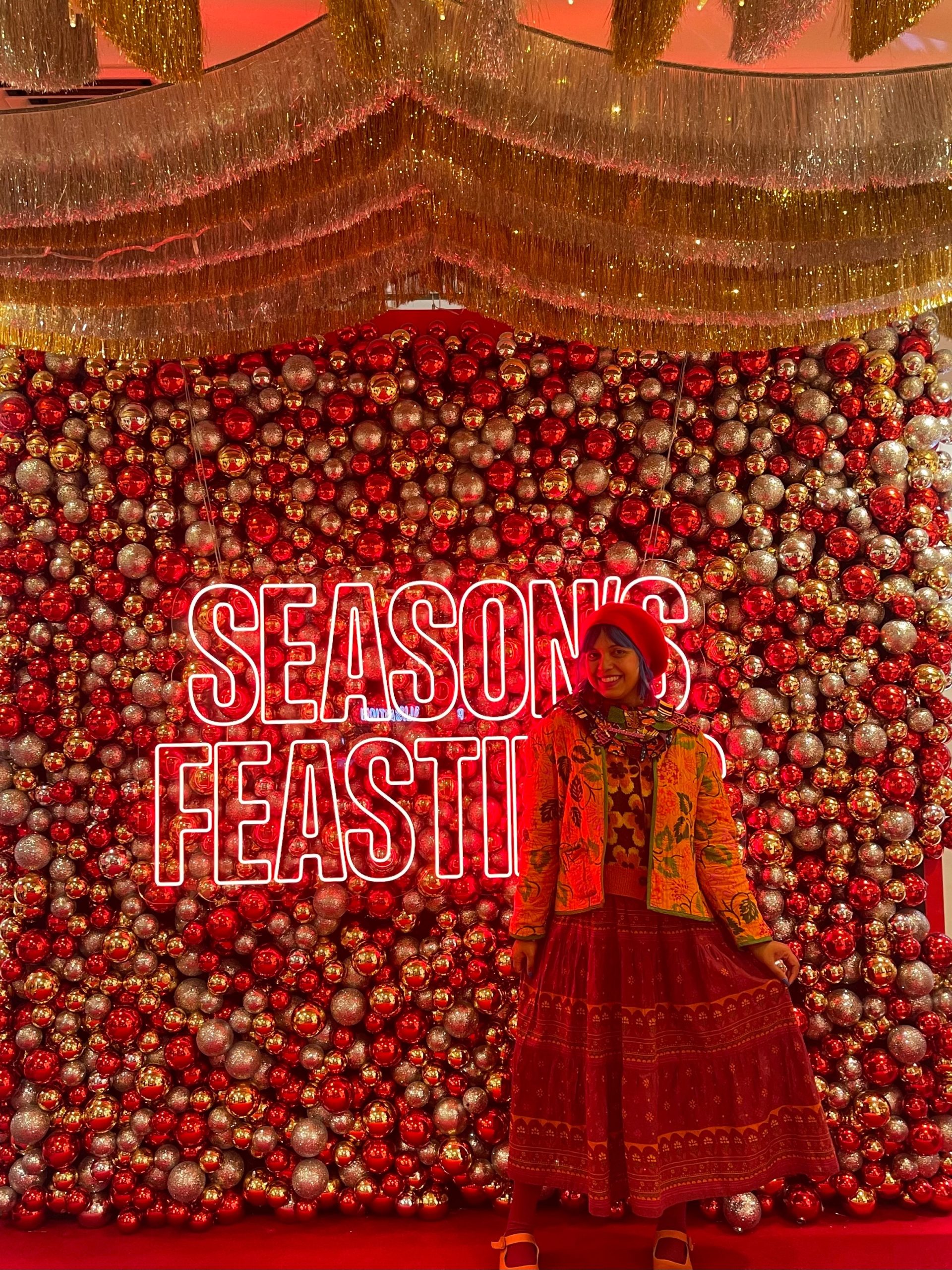 wall covered i baubles in selfridges 