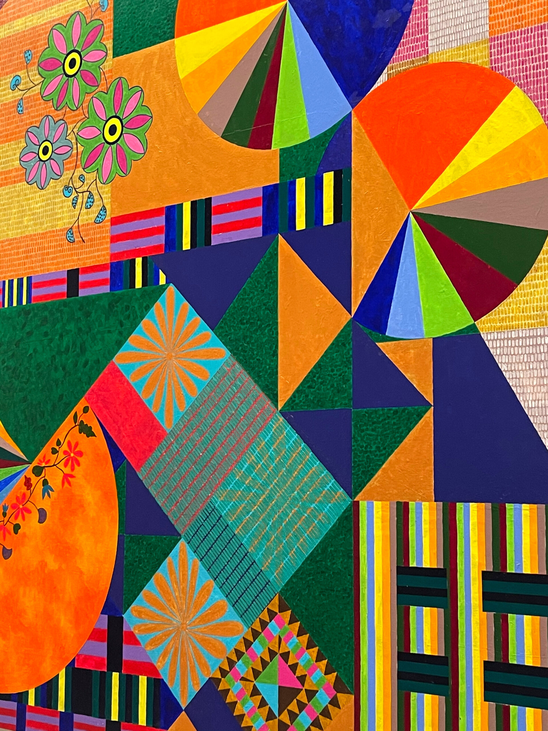 colourful collage of shapes 